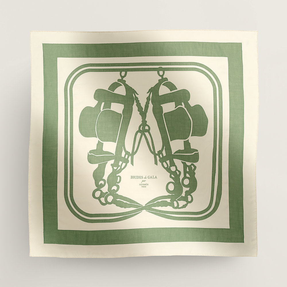 【エレガントに】HERMES Carre 90 Brides de Gala Tattoo Brides de Gala Tattoo Cotton Appliqué scarf 90 | Hermès USA